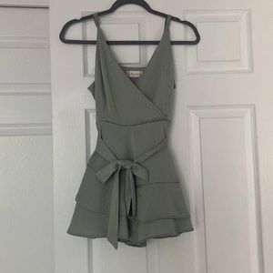 Sage green wrap around ROMPER